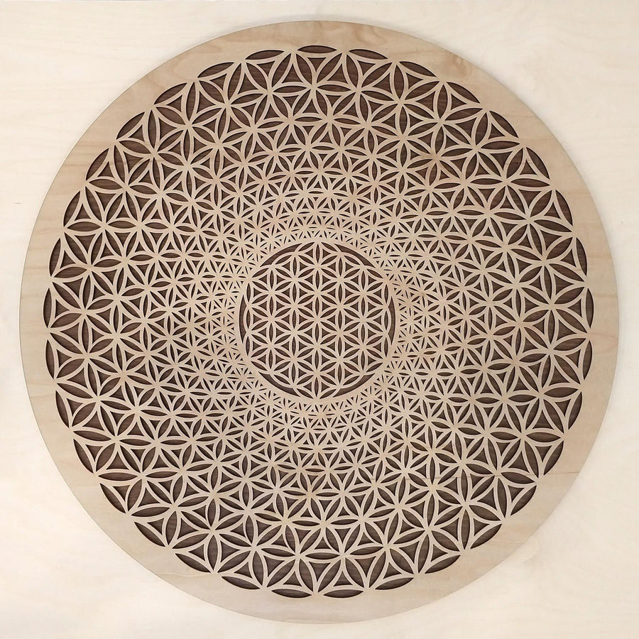 Flower of Life Phi Vortex Two Layer Wall Art - Trancentral Shop