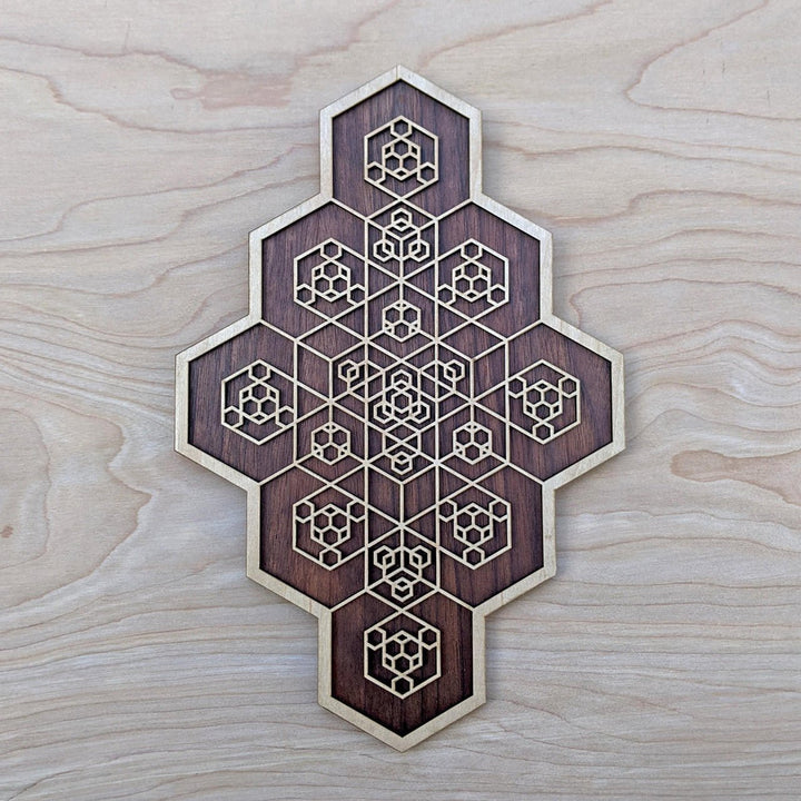 Hexagon Diamond Two Layer Wall Art - Trancentral Shop