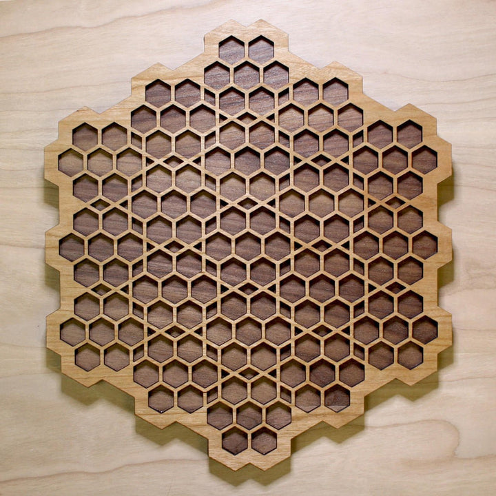 Honeycomb Grid Two Layer Wall Art - Trancentral Shop