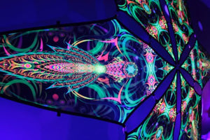 Leaf – Psychedelic UV-Reactive Canopy – Ceiling Decoration – 6 petals set - Trancentral Shop