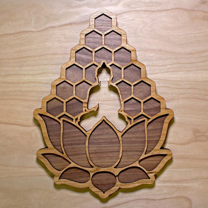 Meditation Lotus Two Layer Wall Art - Trancentral Shop