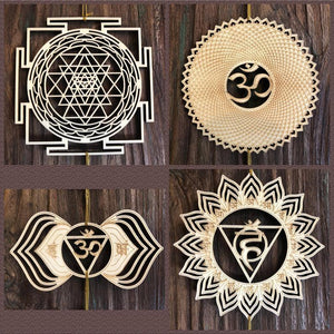 5.31" 7 Chakras & Sri Yantra Set - Trancentral Shop