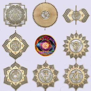 5.31" 7 Chakras & Sri Yantra Set - Trancentral Shop