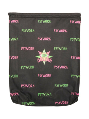 PSYWORK blacklight gym bag back bag neon "Mushroom Earth Troll"