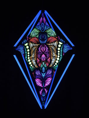 PSYWORK blacklight snap-2gether deco object "Magnetic Field Neon", 90x63cm