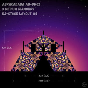 Abracadabra AB-DM02 Psychedelic UV-Reactive DJ-Stage 3 UV-Diamonds Set - Trancentral Shop