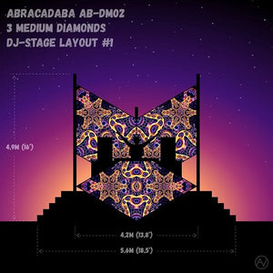 Abracadabra AB-DM02 Psychedelic UV-Reactive DJ-Stage 3 UV-Diamonds Set - Trancentral Shop