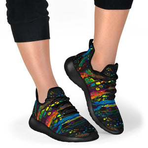 Psychedelic Mesh Knit Rave Sneakers - Trancentral Shop