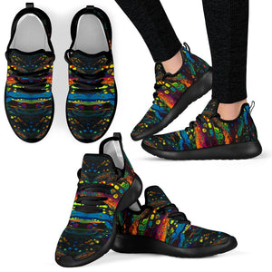 Psychedelic Mesh Knit Rave Sneakers - Trancentral Shop