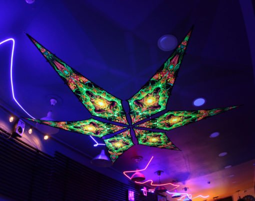Adept – Psychedelic UV-Reactive Canopy – Ceiling Decoration – 6 petals set - Trancentral Shop