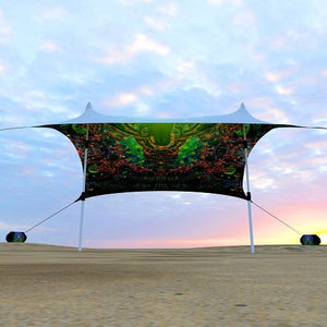 Alien Enlightenment Sunshade Psychedelic UV Reactive Camping Tent - Trancentral Shop