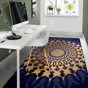 Amazing Blue Mandala Love Area Rug - Trancentral Shop