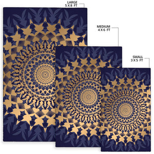 Amazing Blue Mandala Love Area Rug - Trancentral Shop