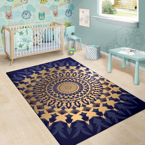 Amazing Blue Mandala Love Area Rug - Trancentral Shop