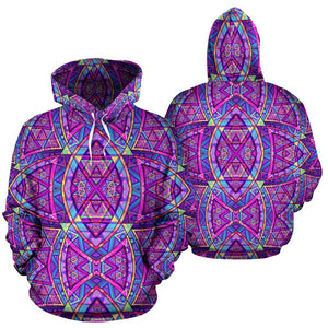 A.V Purple Fractal Hoodie - Trancentral Shop