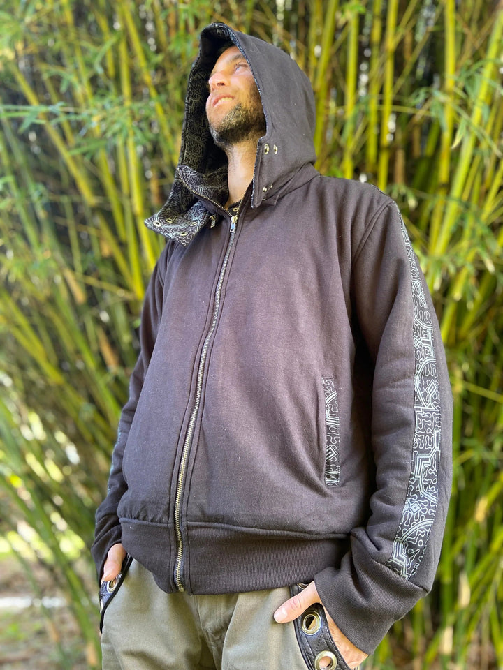 AYABO HOODED THICK FLEECE WARM ZIPPED - Trancentral Shop