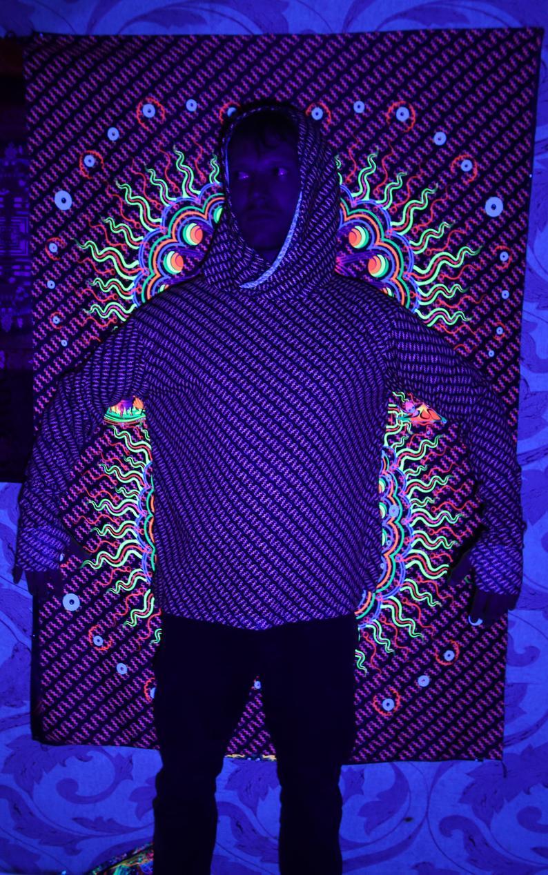 Bicycle day UV hoodie - Trancentral Shop