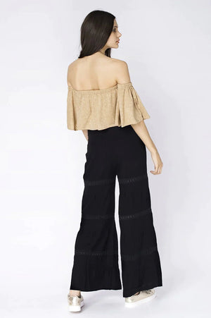 BOHEMIAN LINEN PANTS BLACK - Trancentral Shop