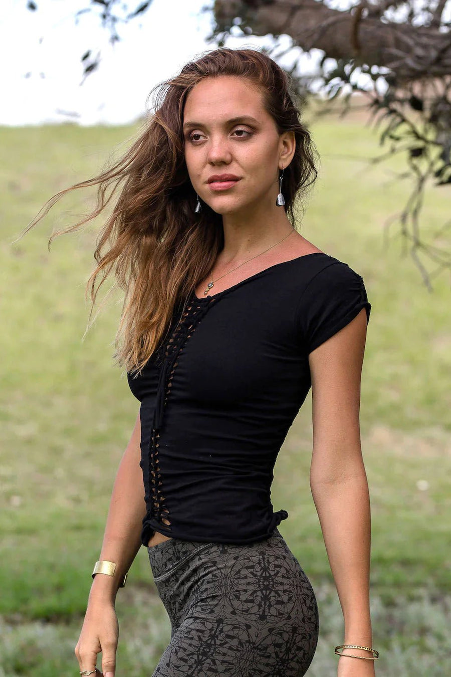 BRAIDED TOP BLACK - Trancentral Shop