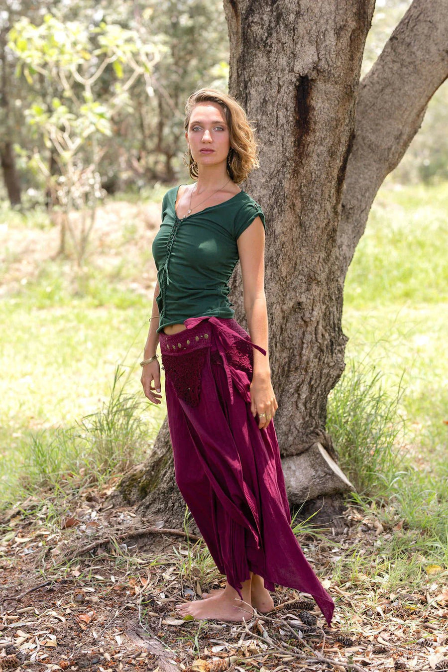 BRAIDED TOP EMERALD GREEN - Trancentral Shop