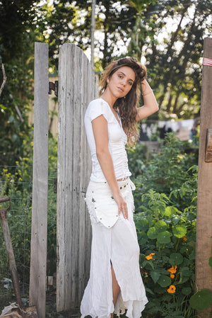 BRAIDED TOP WHITE - Trancentral Shop