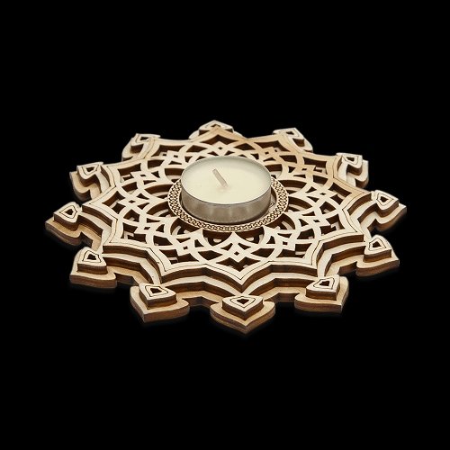 Candle or Incense stick holder wood - Trancentral Shop