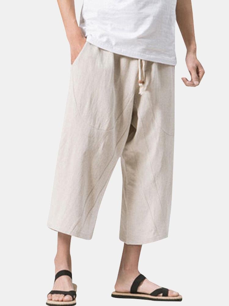 Cotton Linen Baggy Shorts - Trancentral Shop