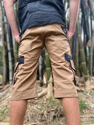 DAKRU BROWN CARGO MENS PANTS SHORTS - Trancentral Shop