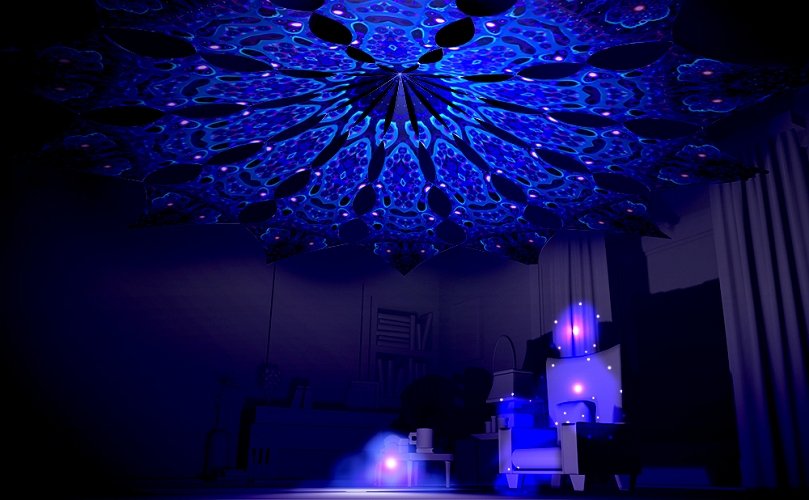 Deep Sea Petal Psychedelic UV Reactive Element Ceiling Decoration - Trancentral Shop