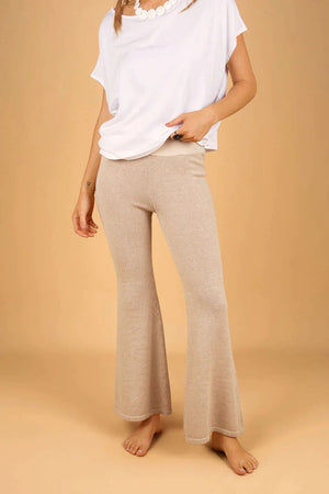 ELIOTT KNIT PANTS CREAM - Trancentral Shop