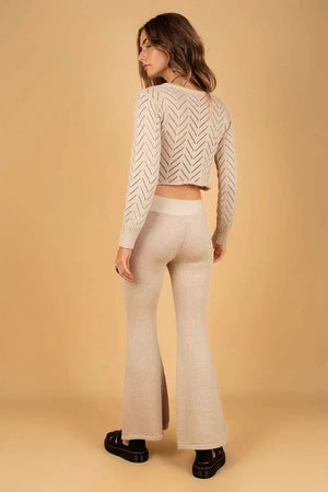 ELIOTT KNIT PANTS CREAM - Trancentral Shop