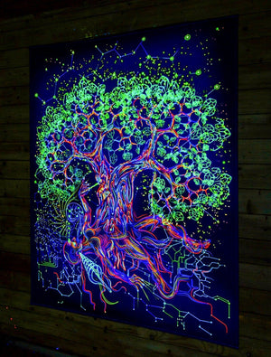 First Father UV trippy tapestry - Trancentral Shop