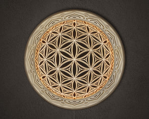 Fisheye Wall Art Sacred Geometry LED Lamp - Trancentral Shop