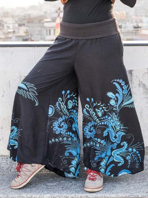 flared trousers Keertana - butterfly - Trancentral Shop
