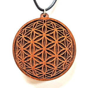 Flower of Life Orb Hardwood Pendant - Trancentral Shop