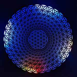 Flower of Life Phi Vortex LED Wall Art - Trancentral Shop