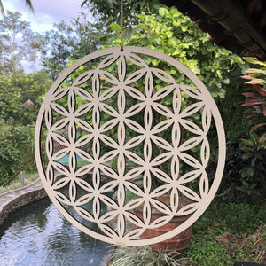 Flower of Life Outdoor Metal Wall Art Sculpture, Sacred Geometry