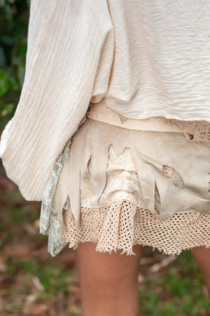 FOREST PUNK SKIRT CREAM - Trancentral Shop