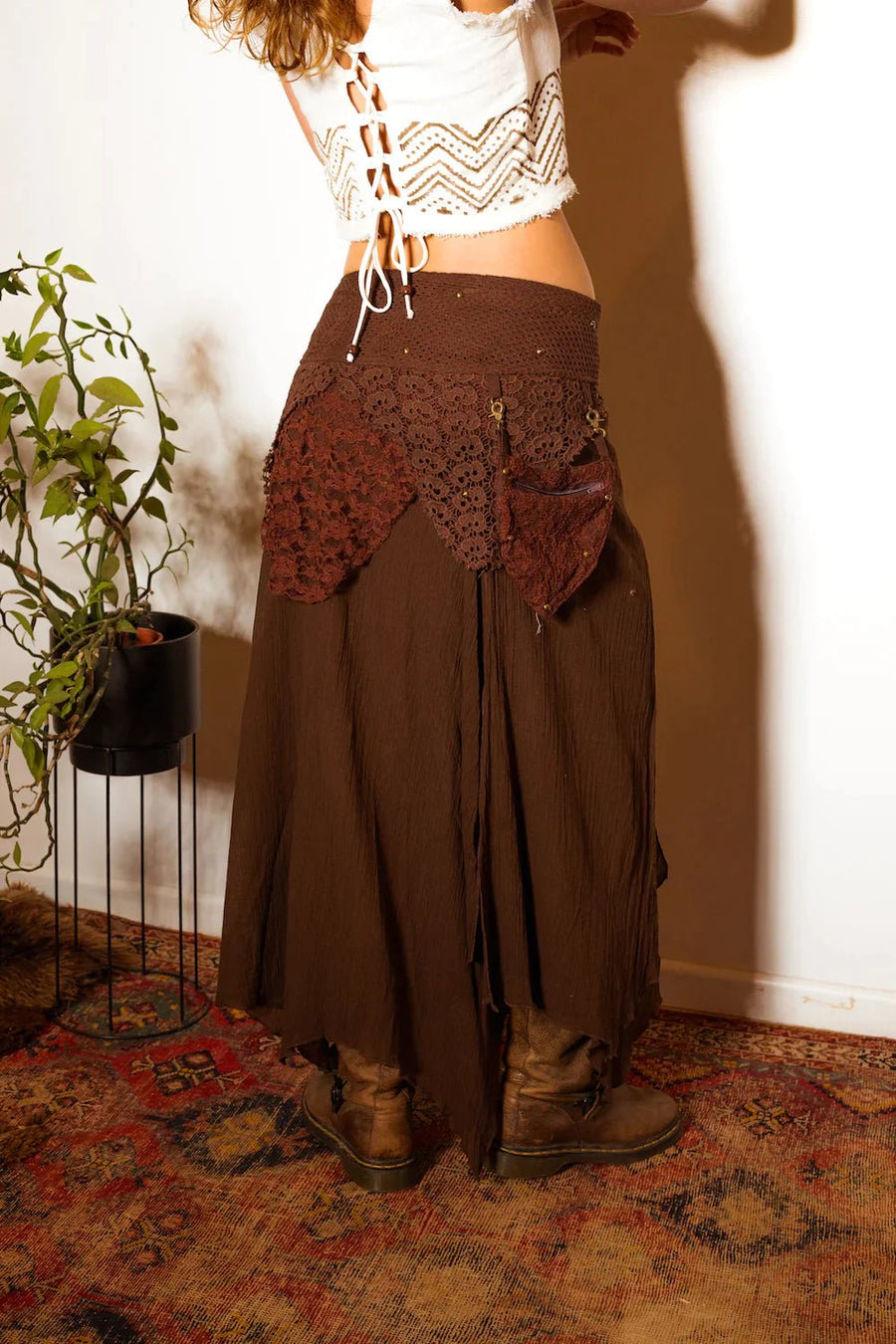 FOREST SKIRT BROWN - Trancentral Shop