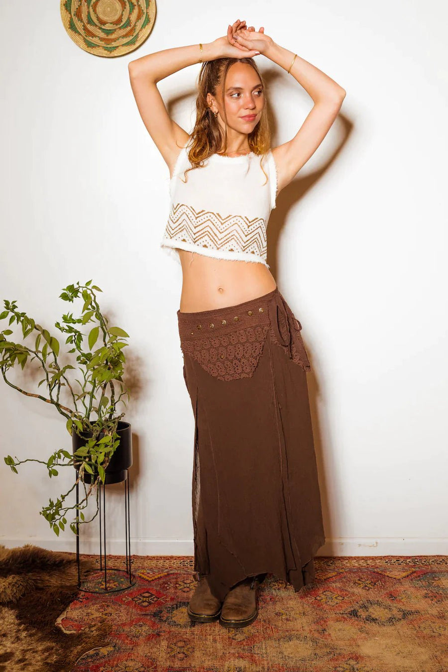 FOREST SKIRT BROWN - Trancentral Shop