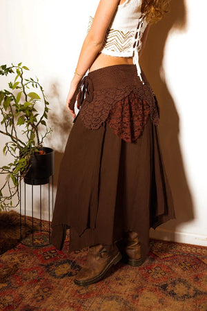 FOREST SKIRT BROWN - Trancentral Shop