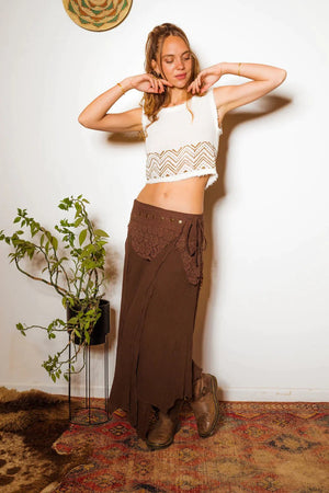 FOREST SKIRT BROWN - Trancentral Shop