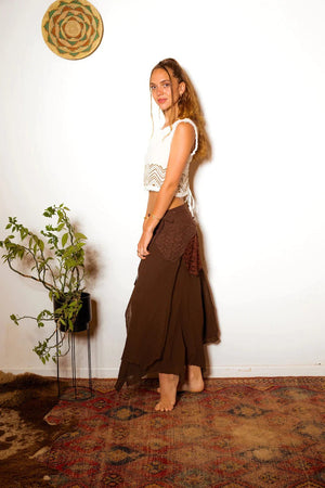 FOREST SKIRT BROWN - Trancentral Shop