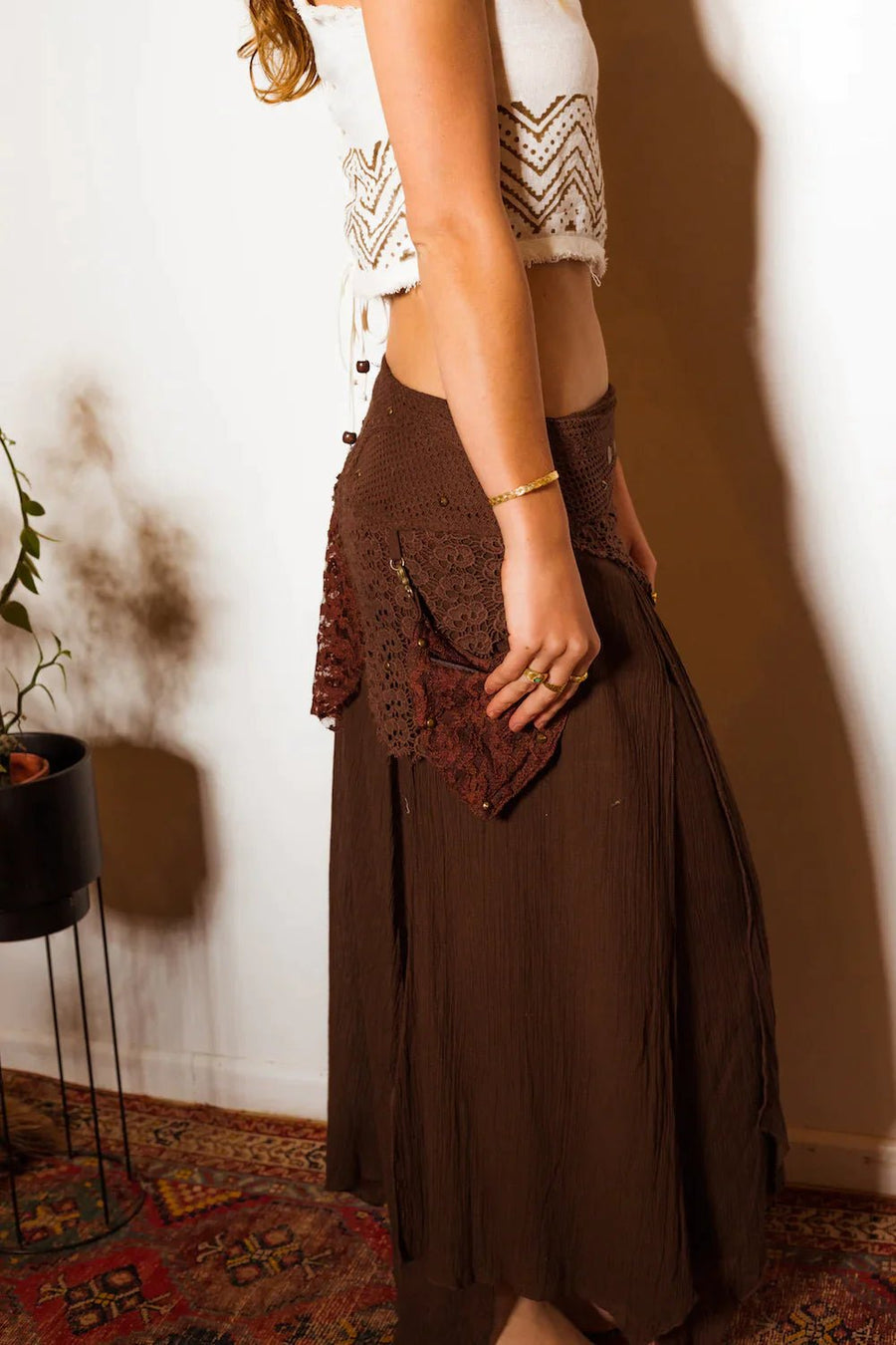 FOREST SKIRT BROWN - Trancentral Shop