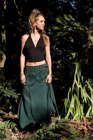 FOREST SKIRT GREEN - Trancentral Shop