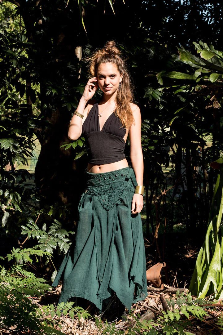 FOREST SKIRT GREEN - Trancentral Shop