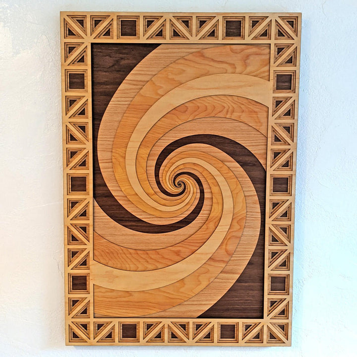 Framed Double Fibonacci Spiral - Trancentral Shop