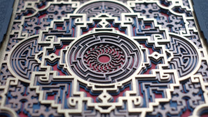 Framed Mandala “Ayahuasca” Mini Mandala Wall Decor. - Trancentral Shop