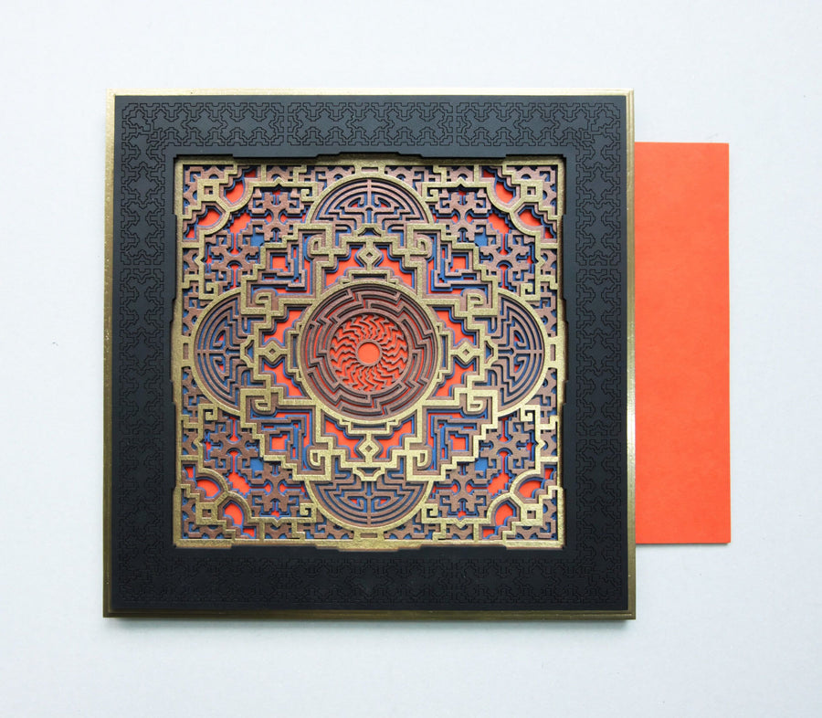 Framed Mandala “Ayahuasca” Mini Mandala Wall Decor. - Trancentral Shop