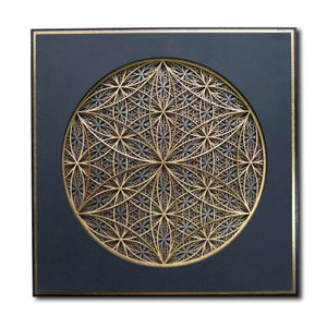 Framed Mandala “Sacred Seeds” Mini Mandala Wall Decor. - Trancentral Shop